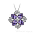 OUXI Hot Sale Product Tanzanite Crystal Flower Necklace